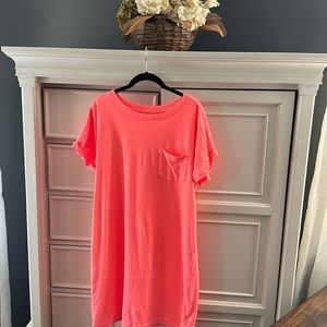 Gap T-Shirt Dress- Bright Coral